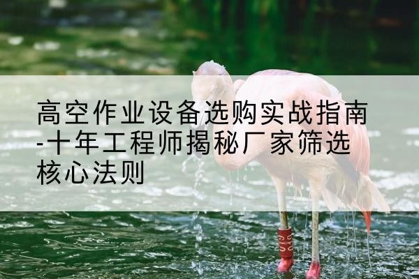 郑州剪叉式升降机厂家-高空作业设备选购实战指南-十年工程师揭秘厂家筛选核心法则